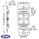 Small Nickel Strut Hinge